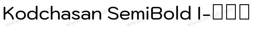 Kodchasan SemiBold I字体转换